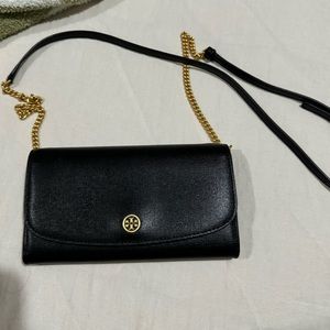 Tory Burch Robinson Leather Chain Wallet